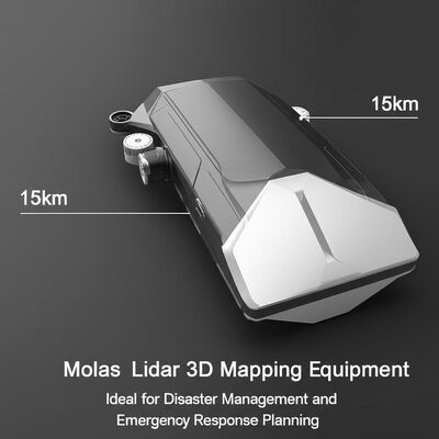 Khoảng cách thu nhận tối đa 15km Thiết bị lập bản đồ 3D Molas Lidar lý tưởng cho Quản lý thảm họa và Lập kế hoạch ứng phó khẩn cấp