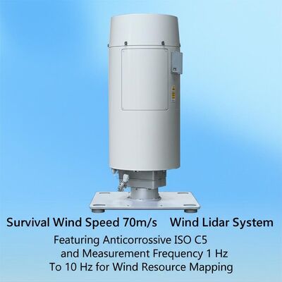 buy Hệ thống Lidar đo gió tốc độ 70m/s với khả năng chống ăn mòn ISO C5 và Tần số đo 1 Hz đến 10 Hz để Khảo sát Tài nguyên Gió online manufacture