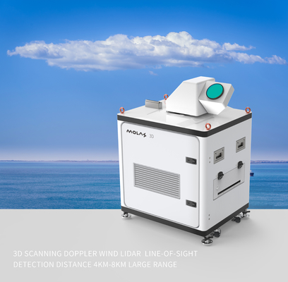 Doppler quét 3d Tốc độ gió Đường dây phát hiện tầm nhìn Khoảng cách 4km-8km Phạm vi lớn