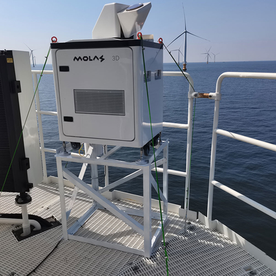 Quét 3D Doppler Tốc độ gió Lidar PPI RHI DBS LOS Quét được lập trình Có thể thanh toán