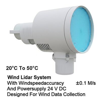 Hệ thống Lidar gió 20°C đến 50°C với độ chính xác tốc độ gió ±0.1 m/s và nguồn điện 24 V DC được thiết kế để thu thập dữ liệu gió